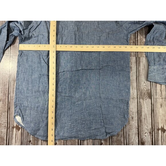 RAG & BONE classic fit beach Shirt size M color Blue NWOT - Picture 4 of 5